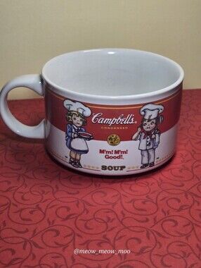 Vintage 1997 Campbell’s Soup Mug Westwood Ceramic Bowl Handle Campbell's Kids